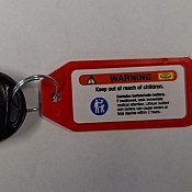 Button Battery Warning Label